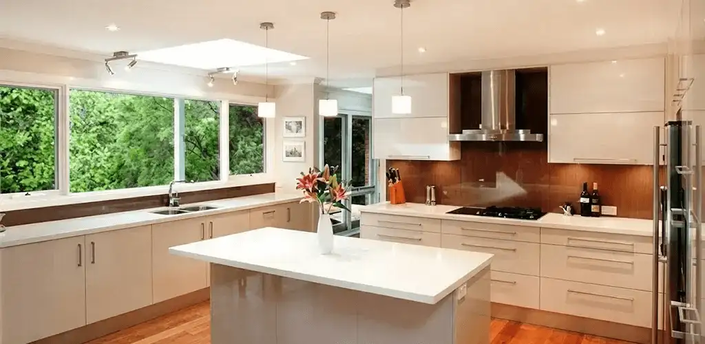Kitchen cabinet refacing and remodel results in a modern kitchen in Aurora, CO