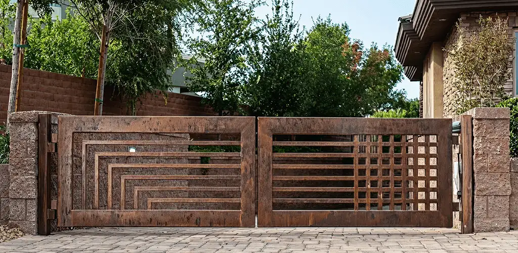 Custom driveway gate installation for a home entrance in Aurora, CO