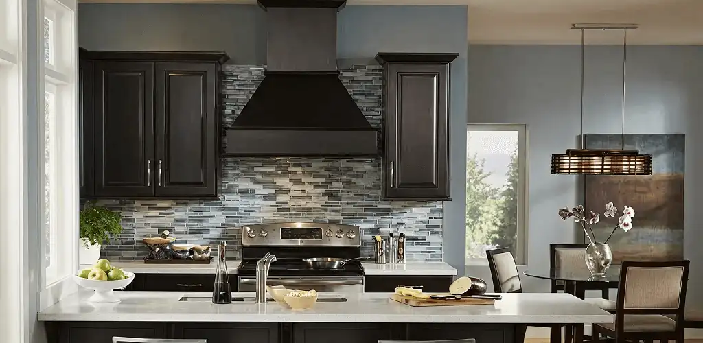 Kitchen cabinet painting and refinishing in a modern kitchen in Aurora, CO