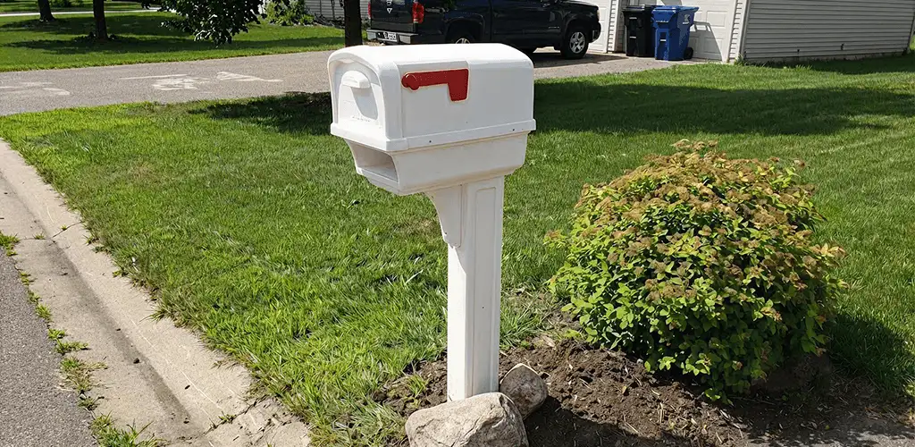 Mailbox installation for a residential curbside mailbox in Aurora, CO
